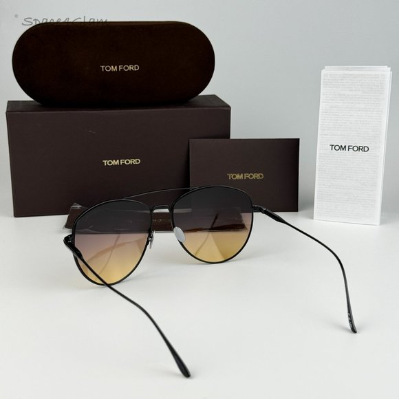 NEW Tom Ford FT0784/S Milla 01C Black Titanium Gradient Mirror Pilot Sunglasses - Picture 9 of 12